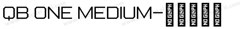 QB One Medium字体转换